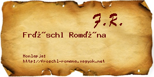 Fröschl Romána névjegykártya