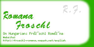 romana froschl business card